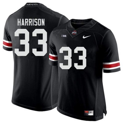 Men's Ohio State Buckeyes #33 Zach Harrison Black Nike NCAA College Football Jersey Freeshipping NJF1444ZS